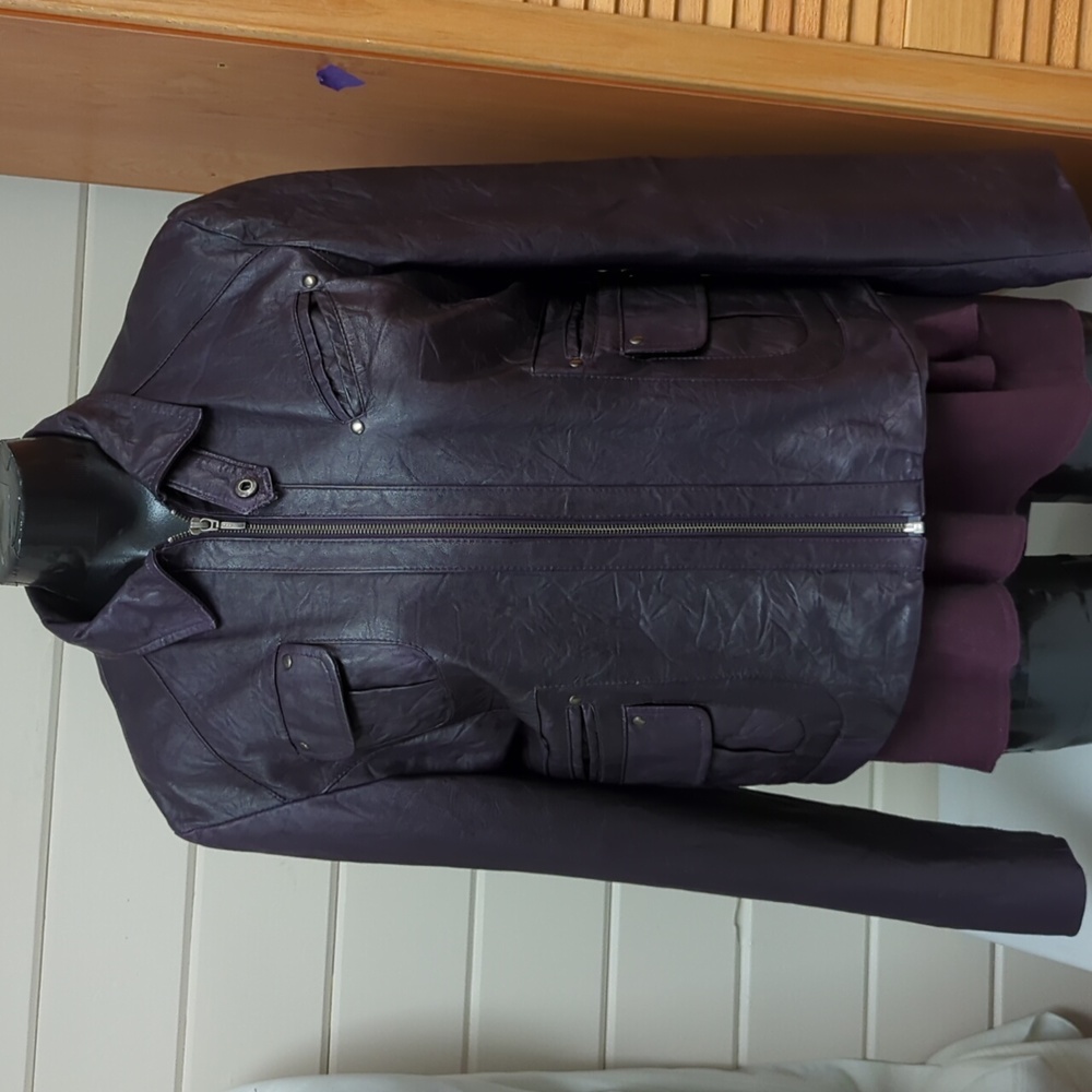 Leather jacket, size L